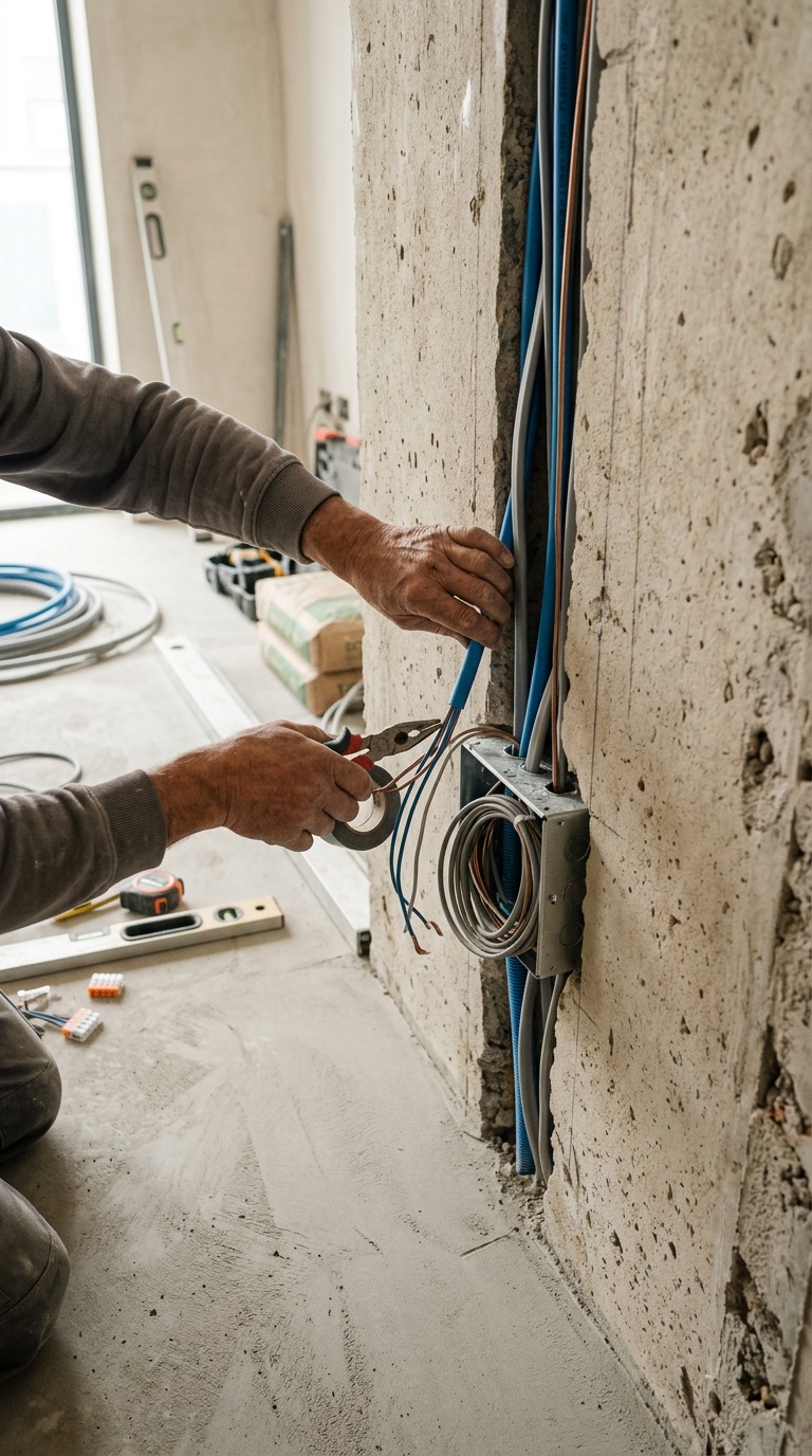 Черновая отделка: электрика, сантехника, стяжка